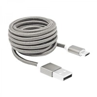 USB кабел, Type A - Micro B, M/M, 1.5 м, бял USB кабел, Type A - Micro B, M/M, 1.5 м, бял