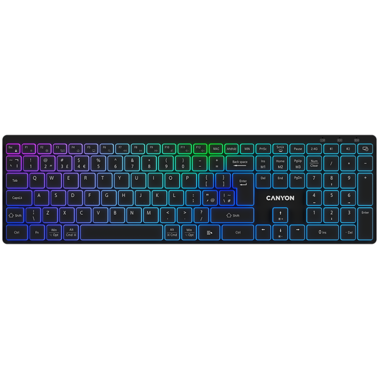Canyon HKB-W11 RGB клавиатура черен артикул CNS-HBTK11B Canyon HKB-W11 RGB клавиатура черен артикул CNS-HBTK11B