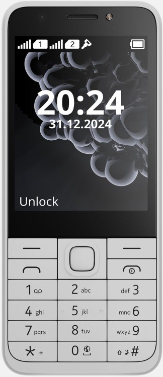 Nokia 230 2025 двусимов мобилен телефон бял артикул NOKIA 230 DS WHITE 2025