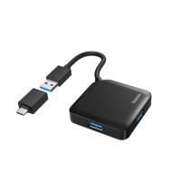 USB хъб Hama USB Type C 4 порта черен