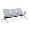 Посетителска пейка HB Horizon с 3 места, праховобоядисан метал и хром, до 130 кг, сребриста артикул HB-003