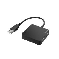 USB хъб Hama USB 2.0 4 порта черен