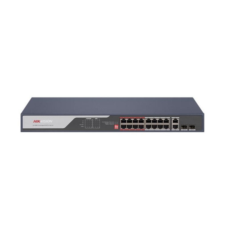 HIKVISION 18-портов 10/100, 16 PoE порта + 2x Gigabit uplink, Unmanaged, 230W, 300m DS-3E0318P-E(C) артикул DS-3E0318P-E(C) HIKVISION 18-портов 10/100, 16 PoE порта + 2x Gigabit uplink, Unmanaged, 230W, 300m DS-3E0318P-E(C) артикул DS-3E0318P-E(C)