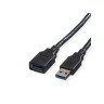 USB 3.2 Gen 1 кабел, A - A, M/F, черен, 0.8 м 11.02.8977 артикул 11.02.8977
