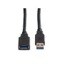 USB 3.2 Gen 1 кабел, A - A, M/F, черен, 0.8 м 11.02.8977 артикул 11.02.8977