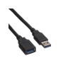 USB 3.2 Gen 1 кабел, A - A, M/F, черен, 0.8 м 11.02.8977 артикул 11.02.8977