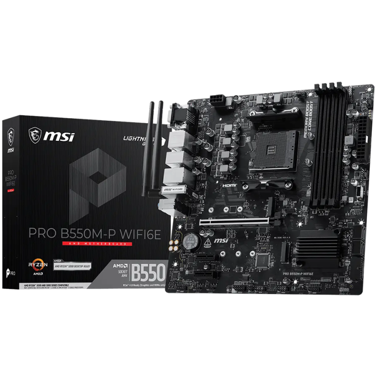 MSI PRO B550M-P WIFI6E AM4 дънна платка артикул PRO_B550M-P_WIFI6E MSI PRO B550M-P WIFI6E AM4 дънна платка артикул PRO_B550M-P_WIFI6E