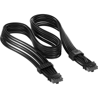 Corsair ThermalProtect PCIe 5.1 600W 12V-2x6 Cable оплетени кабели черен