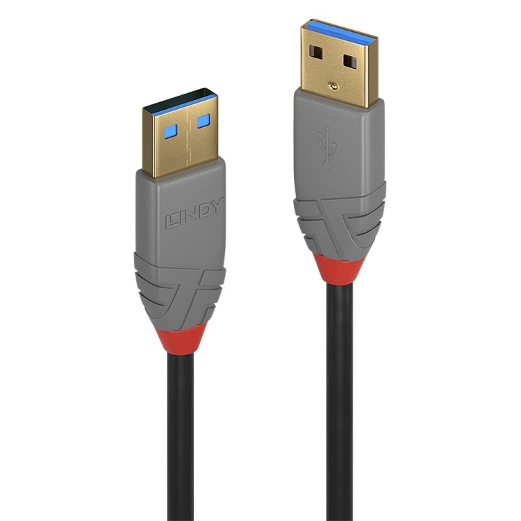 LINDY Кабел USB 3.2, Type A-A, M/M, Anthra Line, черен, 2.0 м LNY-36752 артикул LNY-36752