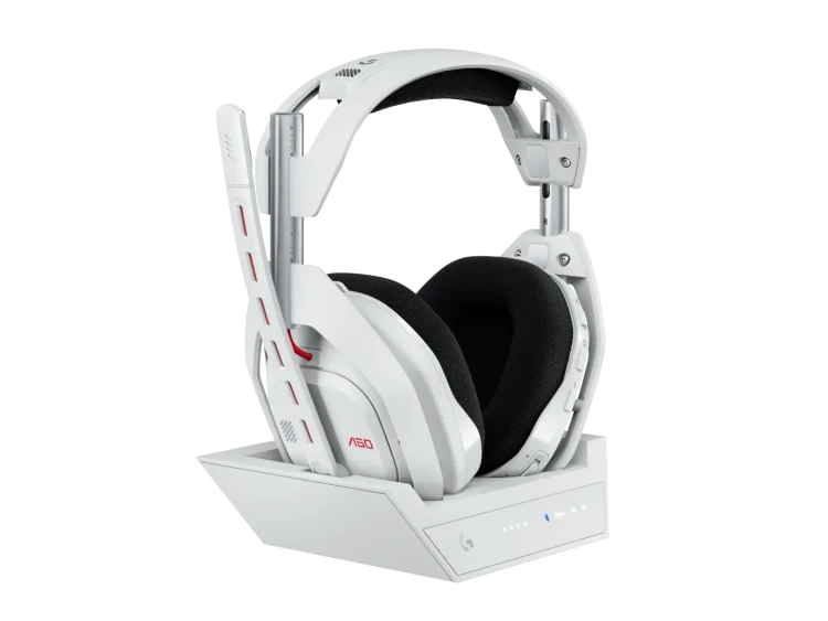 Logitech Astro A50 Lightspeed безжични геймърски слушалки с докинг станция, бели артикул 939-002230