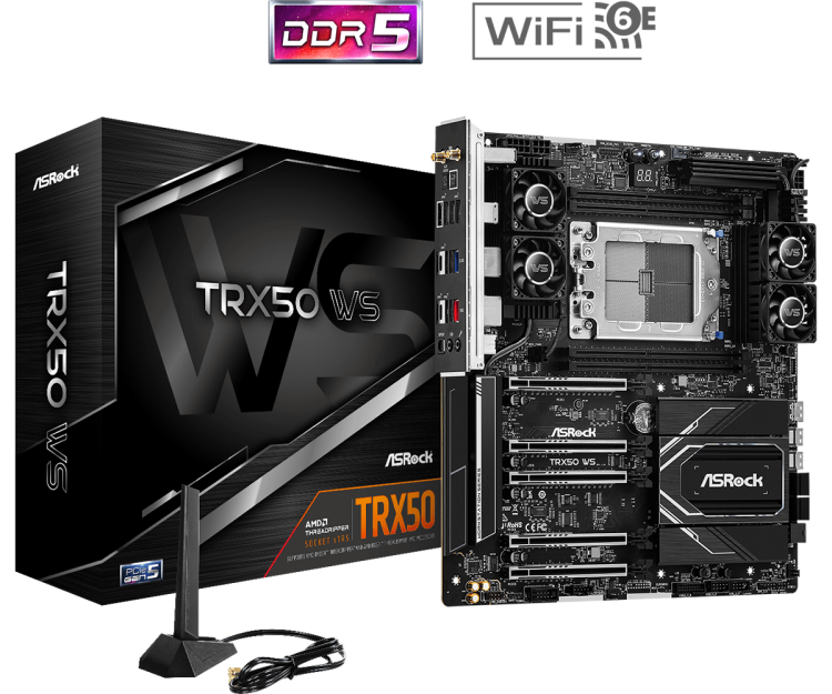 Asrock TRX50 WS Threadripper дънна платка артикул 90-MXBN40-A0UAYZ