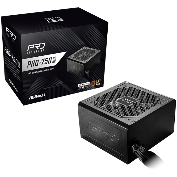 Asrock PRO-750B 750W 80 Plus Bronze захранване артикул PRO-750B