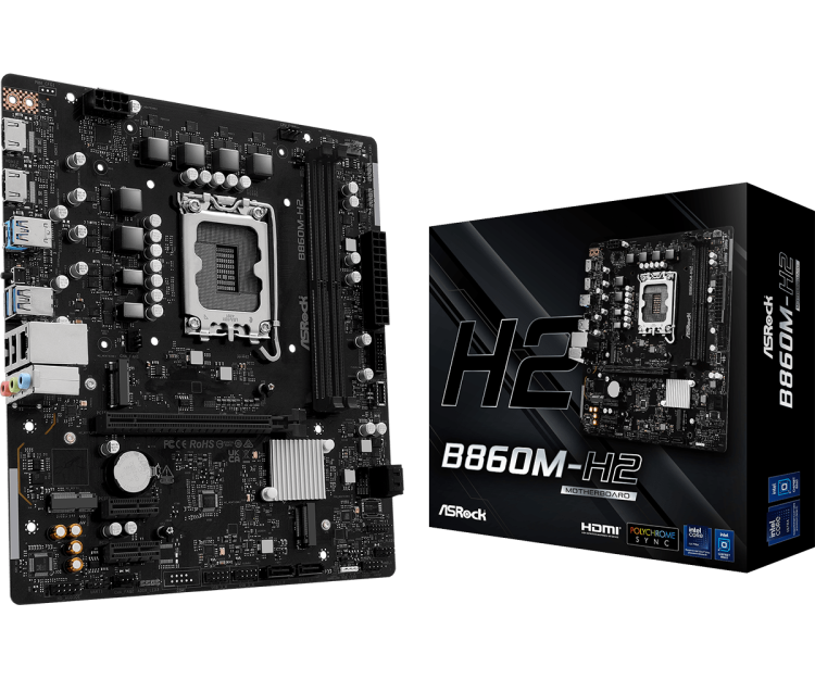 Asrock B860M-H2 mATX дънна платка артикул 90-MXBS0-A0UAYZ