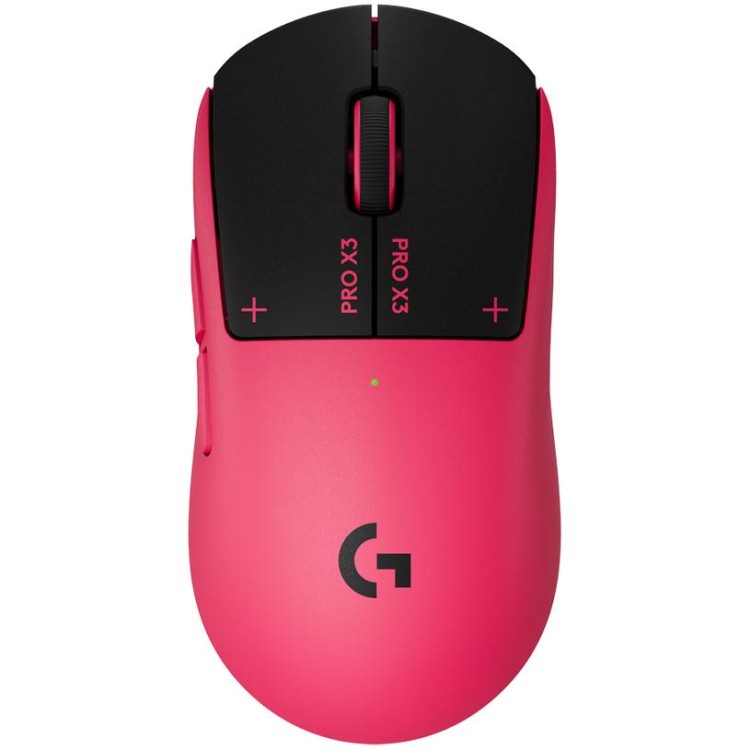 Logitech G PRO X3 SUPERSTRIKE - безжична геймърска мишка Magenta Eclipse с Haptic Trigger артикул 910-007827
