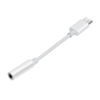USB Type C към 3.5mm адаптер бял