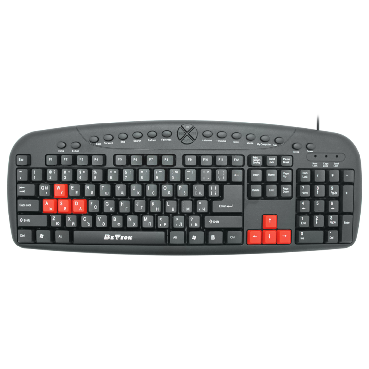 DeTech DE6087 черна мултимедийна клавиатура кирилизирана артикул 6087