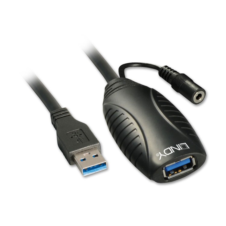 USB 3.0 активен удължител с усилвател 10 метра артикул LNY-43156