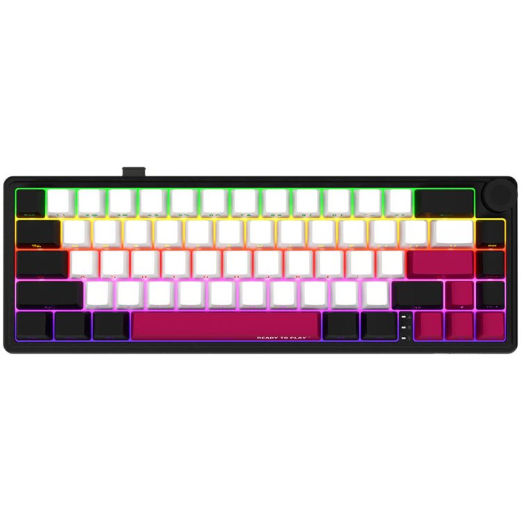 LORGAR KBP70MW, Wireless + Bluetooth 65% Mechanical Gaming Keyboard Pro, Black, EN layout геймърска клавиатура артикул LRG-KBP70MW-BK-US