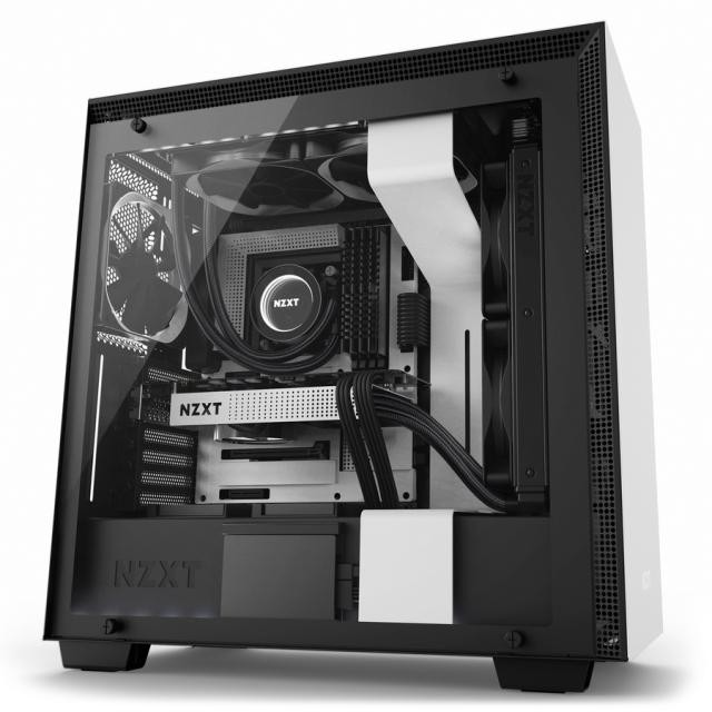 NZXT H700i Smart Matte бял кутия за компютър артикул NZXT-CASE-700W-WB