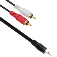 Аудио кабел 3.5 - 2RCA DeTech 1.5м