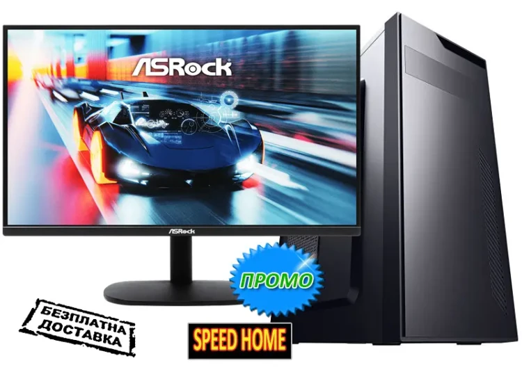 SPEED HOME Enthusiast AMD R5 - Компютър + Монитор за игри артикул SPEED_HOME_Enthusiast_AMD36