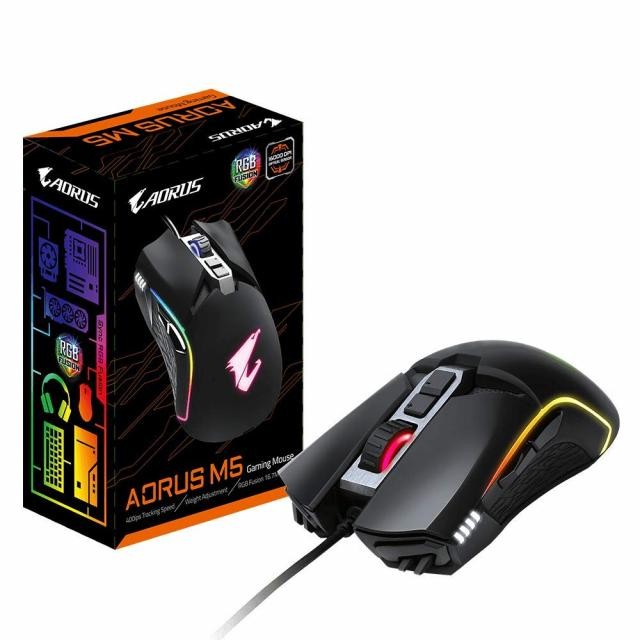 Gigabyte Aorus M5 RGB Fusion геймърска мишка артикул GA-MOUSE-AORUS-M5
