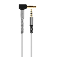 Аудио кабел 3.5mm Stereo M / M 1 метър черен, бял