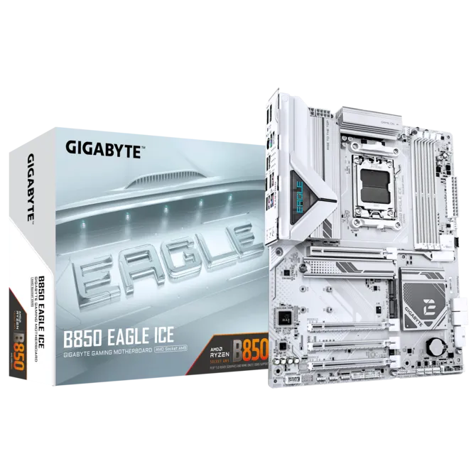 Gigabyte B850 Eagle Ice ATX дънна платка артикул GB B850 EAGLE ICE Gigabyte B850 Eagle Ice ATX дънна платка артикул GB B850 EAGLE ICE