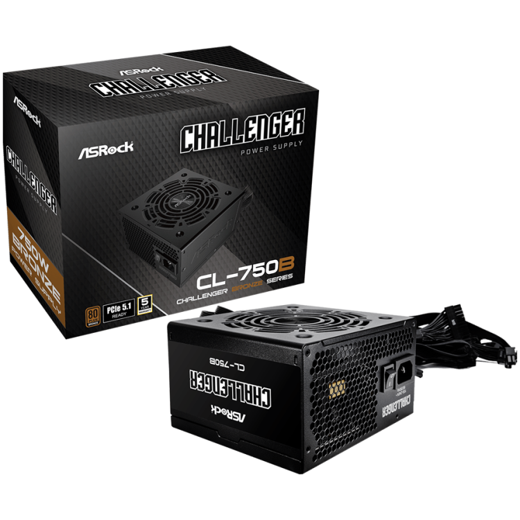 Asrock CL-750B 750W 80 Plus Bronze захранване за компютър артикул CL-750B