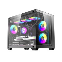 Darkflash mATX B275 PRO 6 x 120 mm Infinity Mirror A-RGB кутия за компютър Darkflash mATX B275 PRO 6 x 120 mm Infinity Mirror A-RGB кутия за компютър