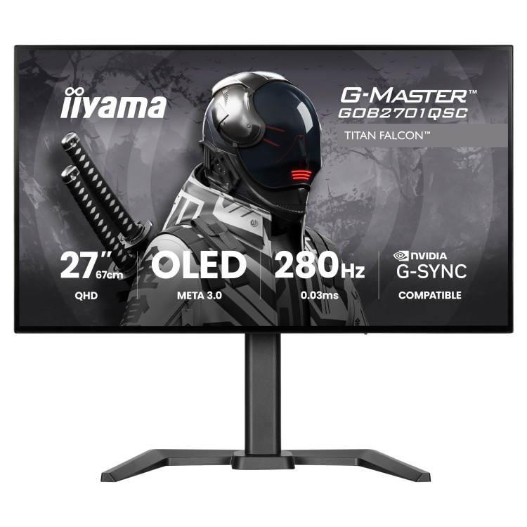 IIYAMA GOB2701QSC-B1, 27 inch, Gaming monitor Titan Falcon OLED QHD 280Hz артикул GOB2701QSC-B1