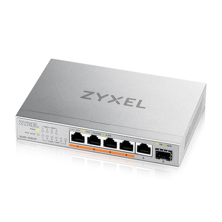 ZyXEL XMG-105 5-портов PoE неуправляем суич артикул XMG-105HP-EU0101F