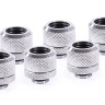 Alphacool Eiszapfen 14mm HardTube compression fitting G1/4 - knurled - chrome sixpack артикул 17554