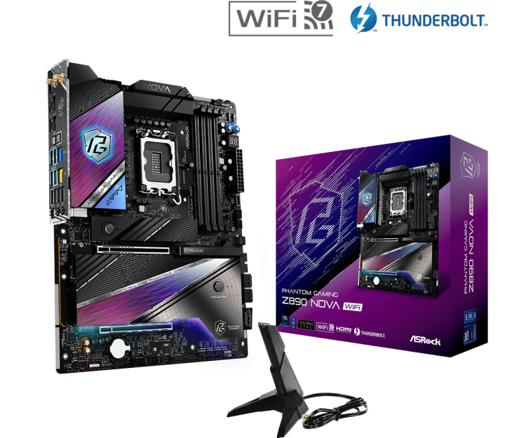 Asrock Z890 Nova Wi-Fi ATX дънна платка артикул 90-MXBPS0-A0UAYZ Asrock Z890 Nova Wi-Fi ATX дънна платка артикул 90-MXBPS0-A0UAYZ